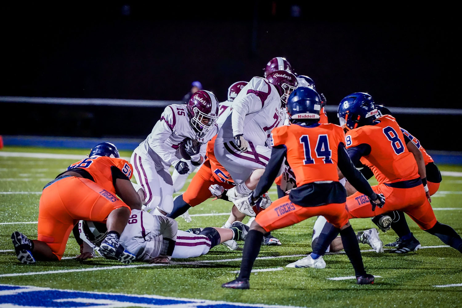 RB running the ball through the line