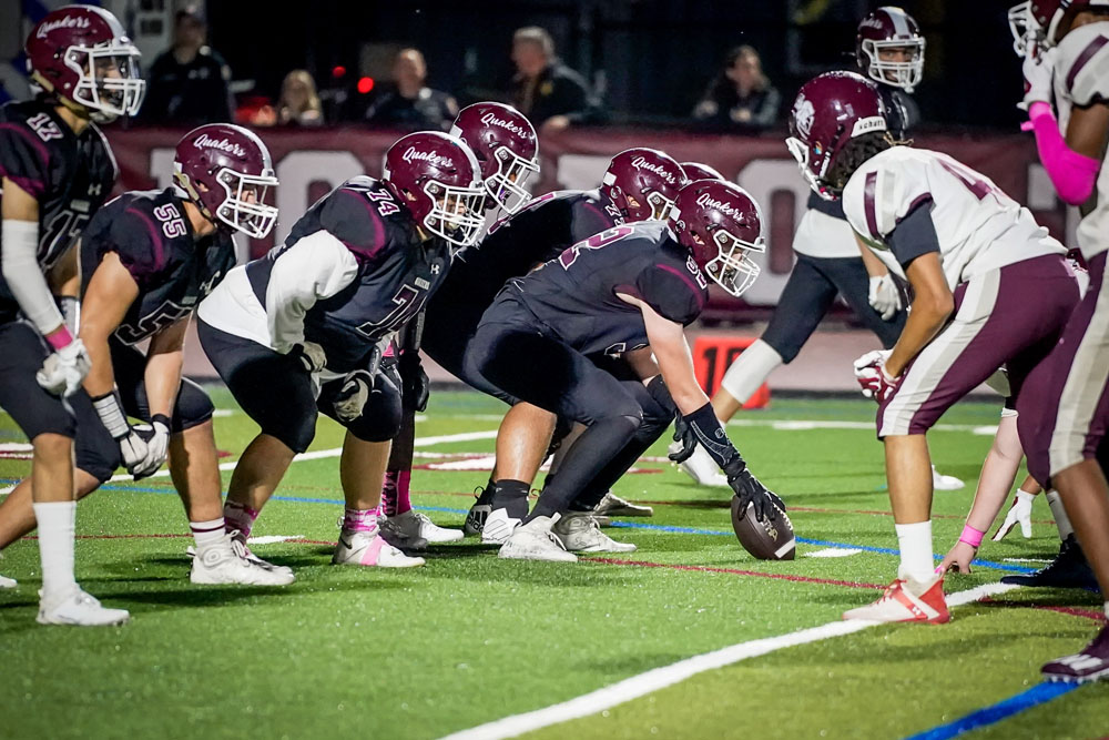 Offensive Line set and ready for the play