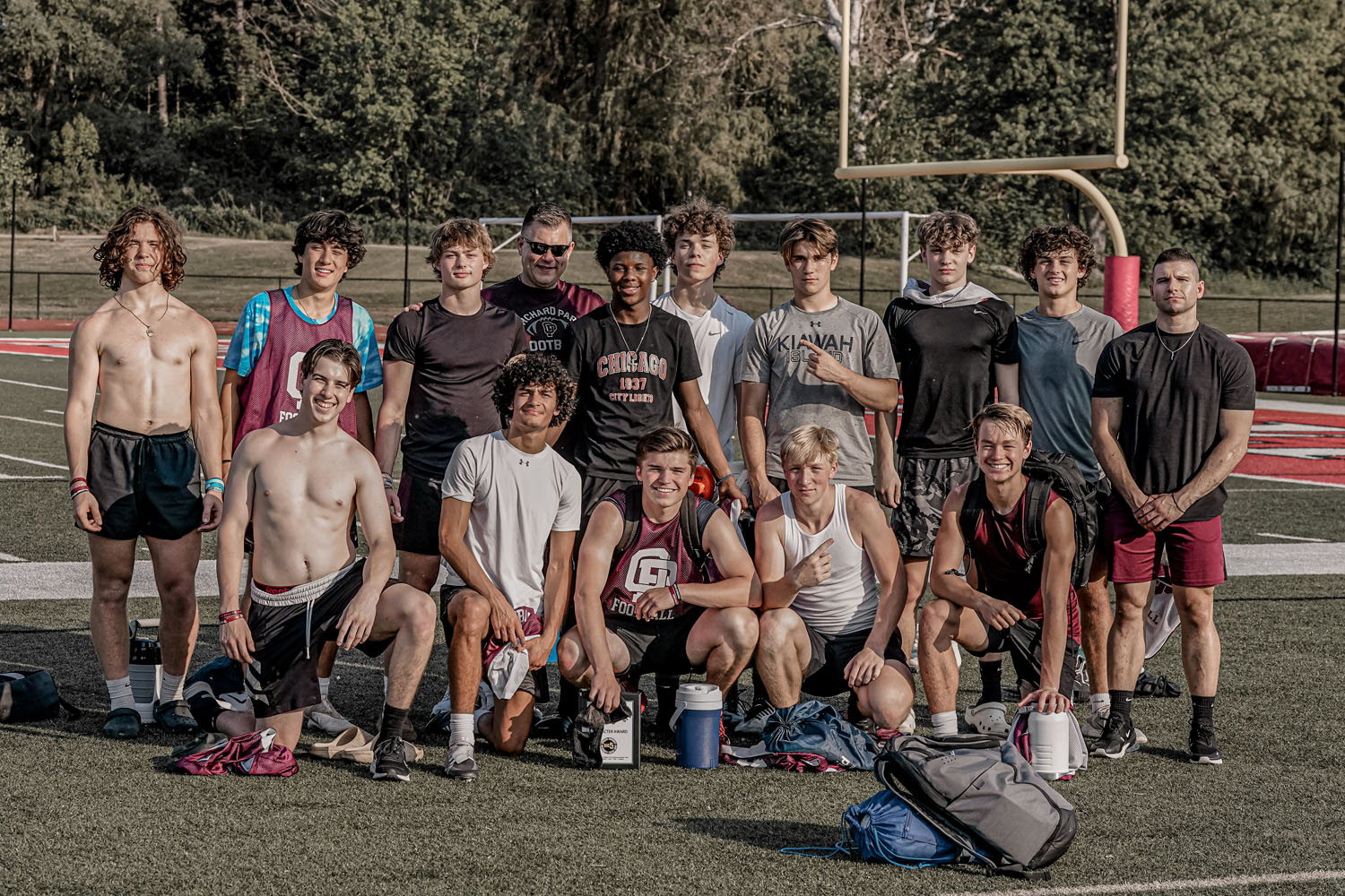 Orchard Park Football after playing Southwestern 7 on 7