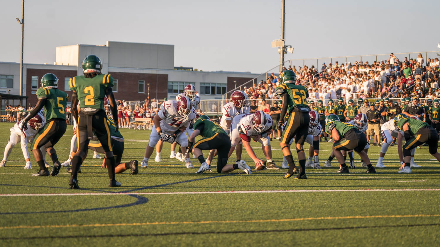 Offense ready for the play