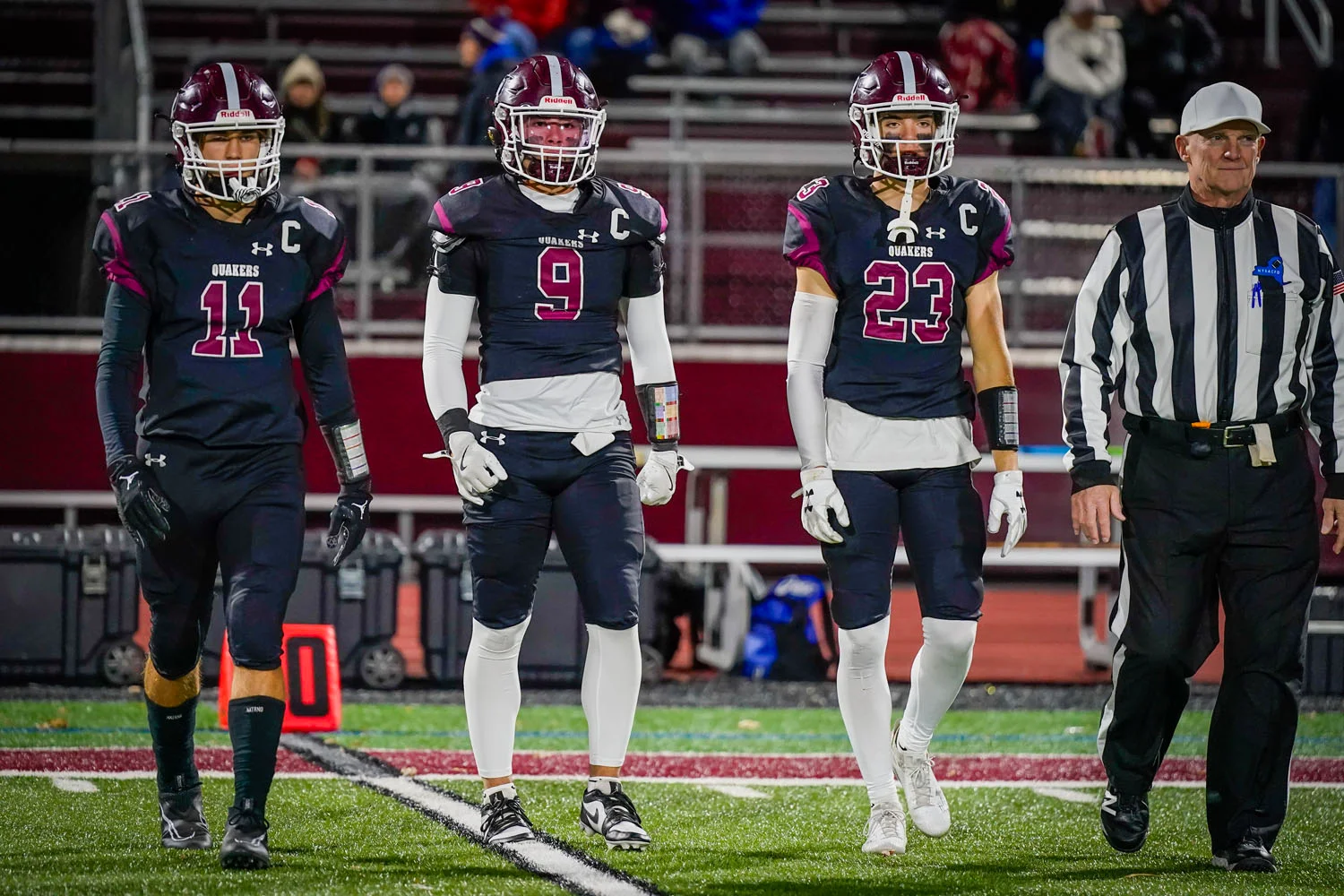 Captains headed to the coin toss