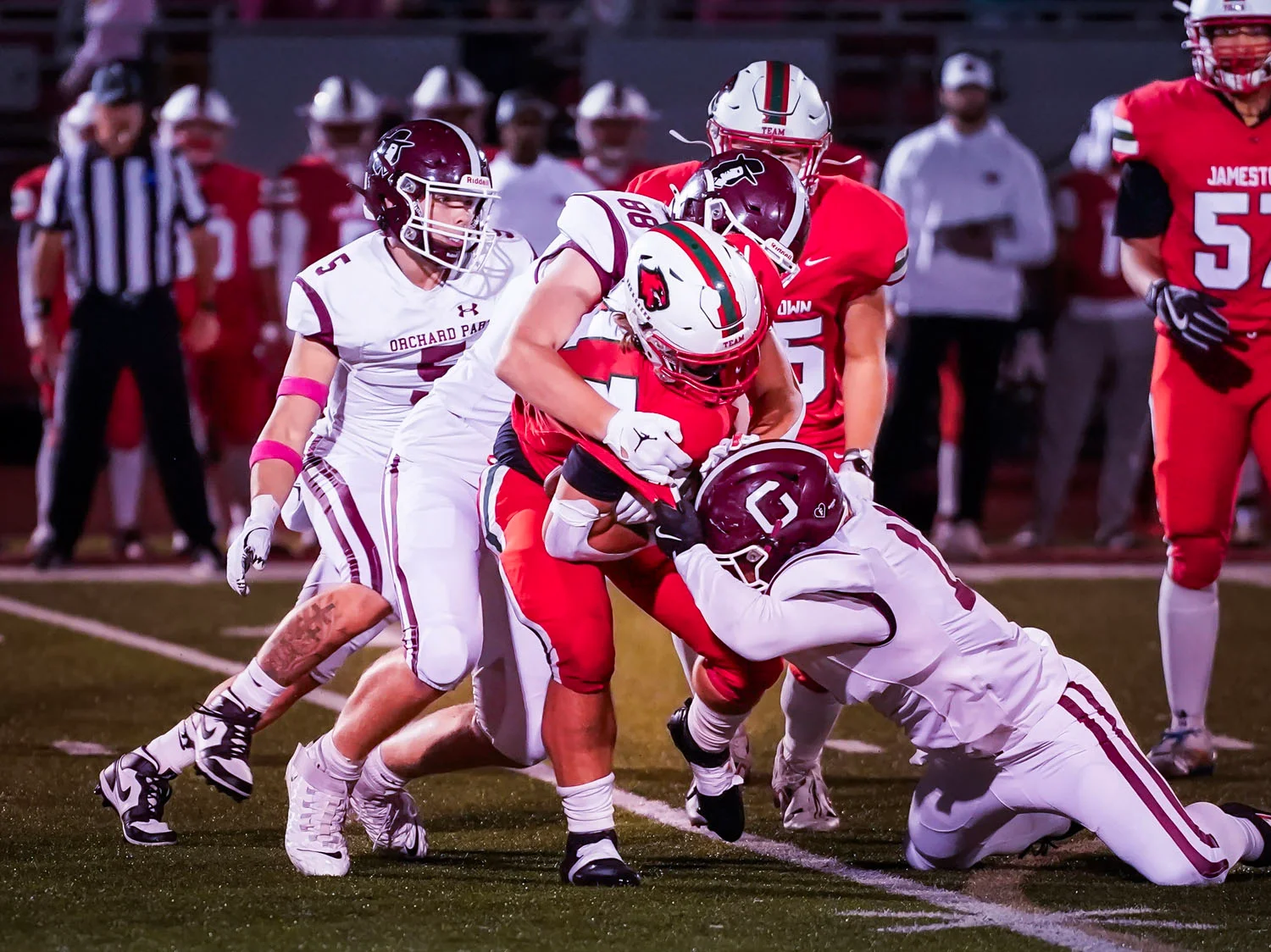 OP Gang tackle against Jamestown