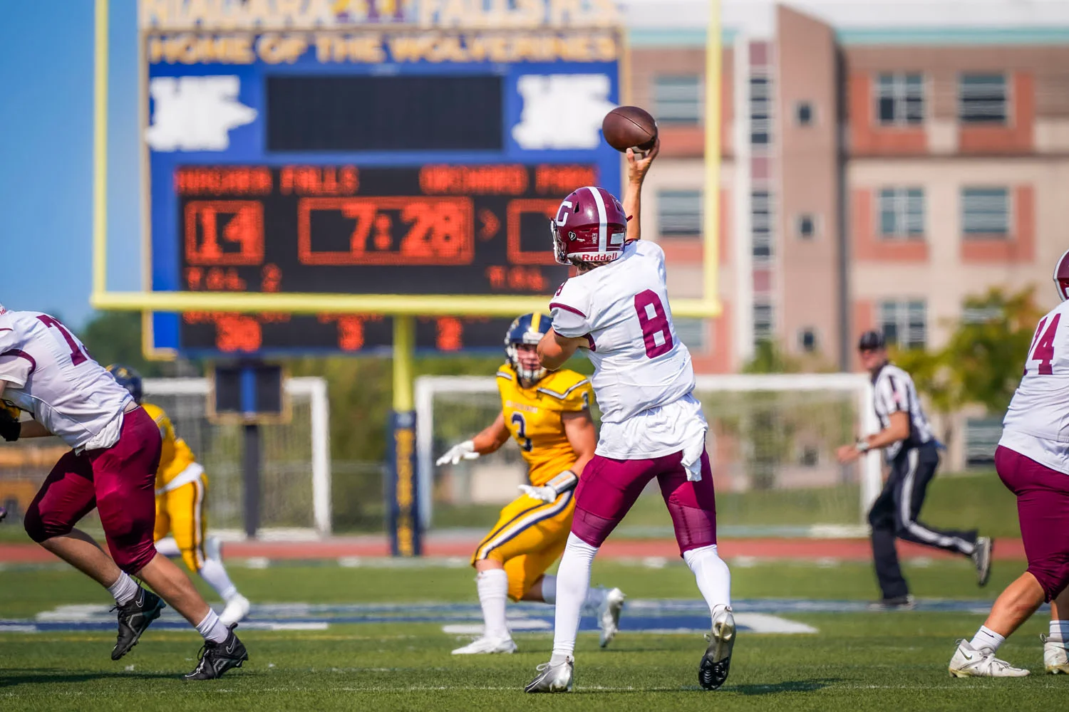 Passing the ball down the field