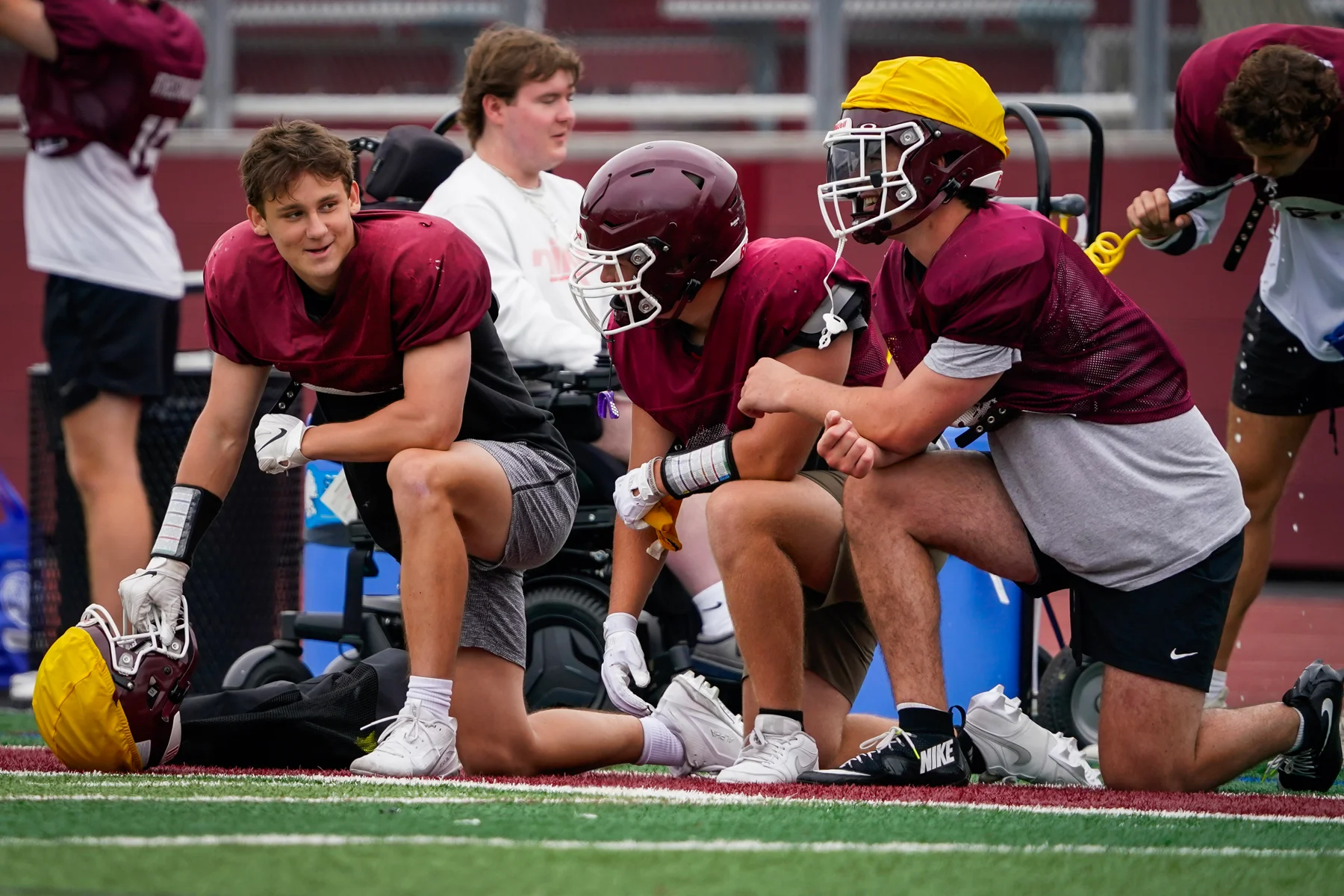 Orchard Park players taking a break on Day Four