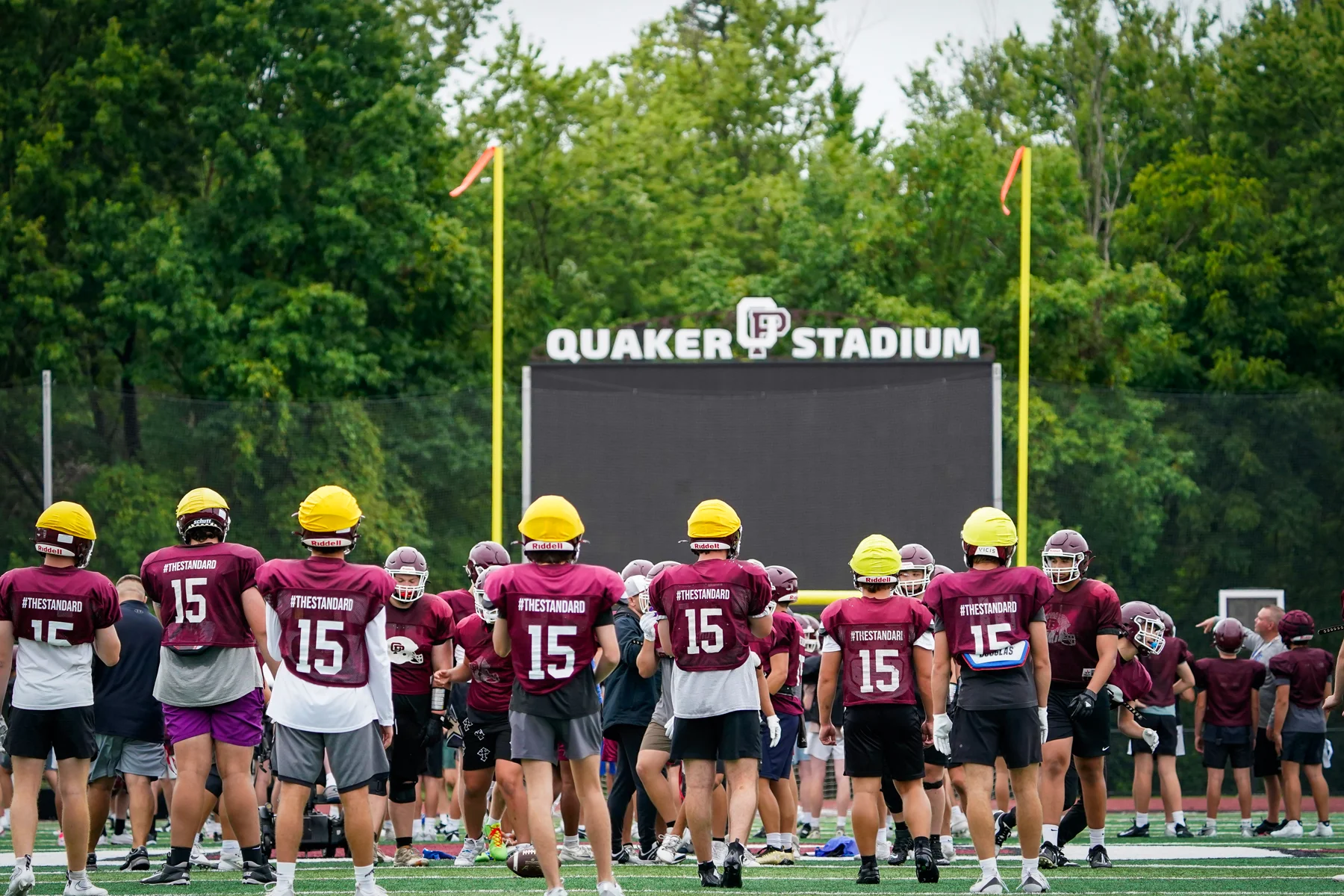 Quakers in the middle of practice