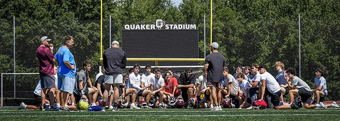 Orchard Park Quakers Post Practice talk
