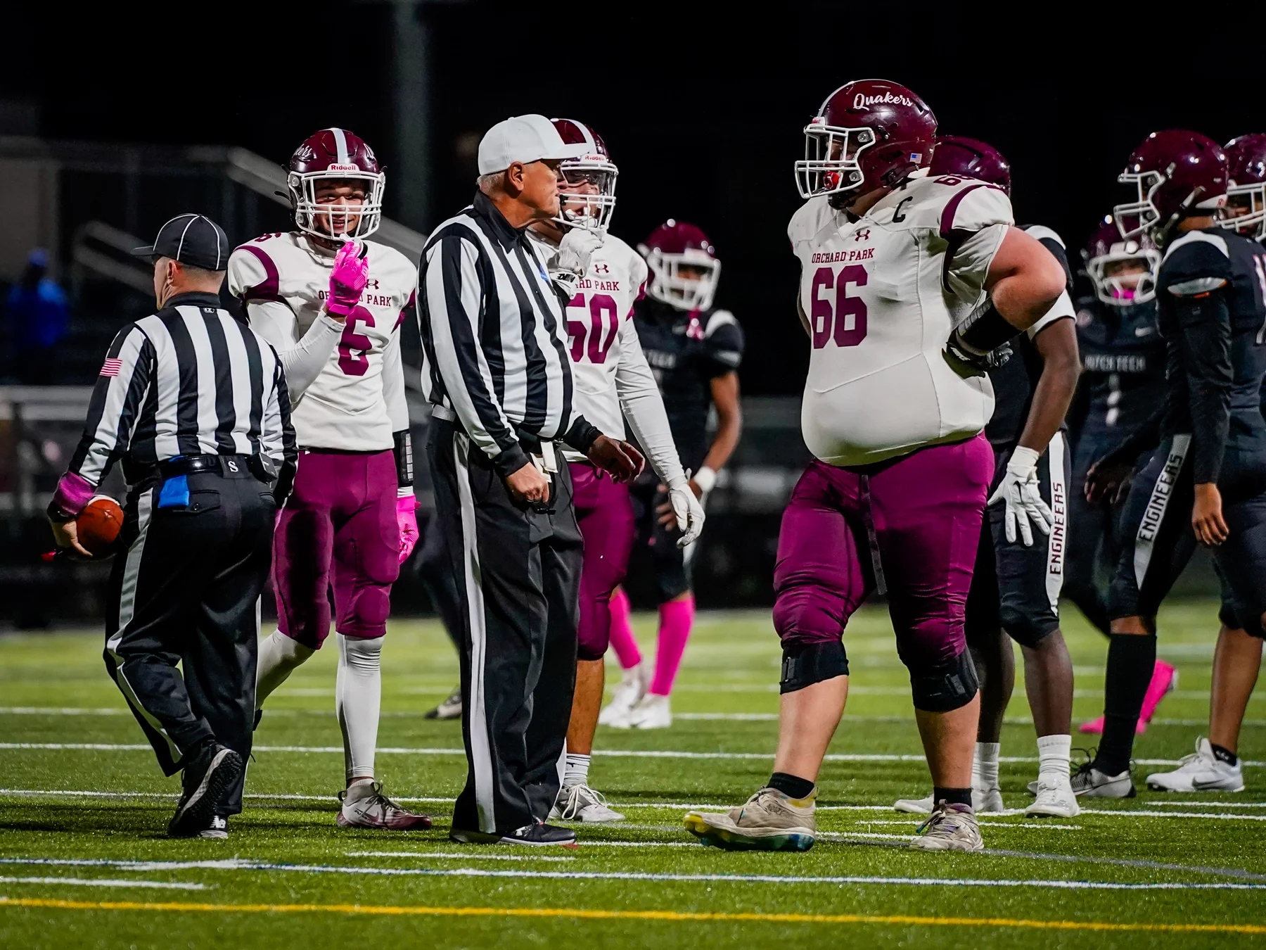 Talking to the referee