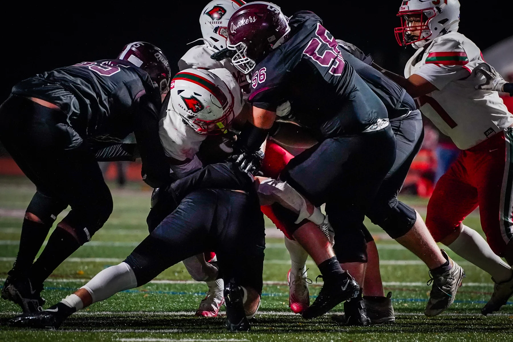 Gang tackle against Jamestown