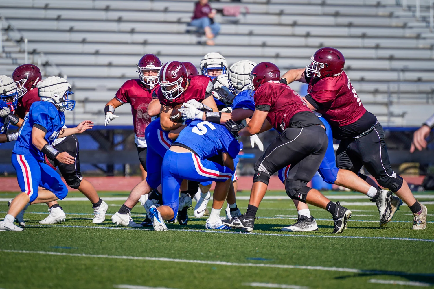 RB running through the line